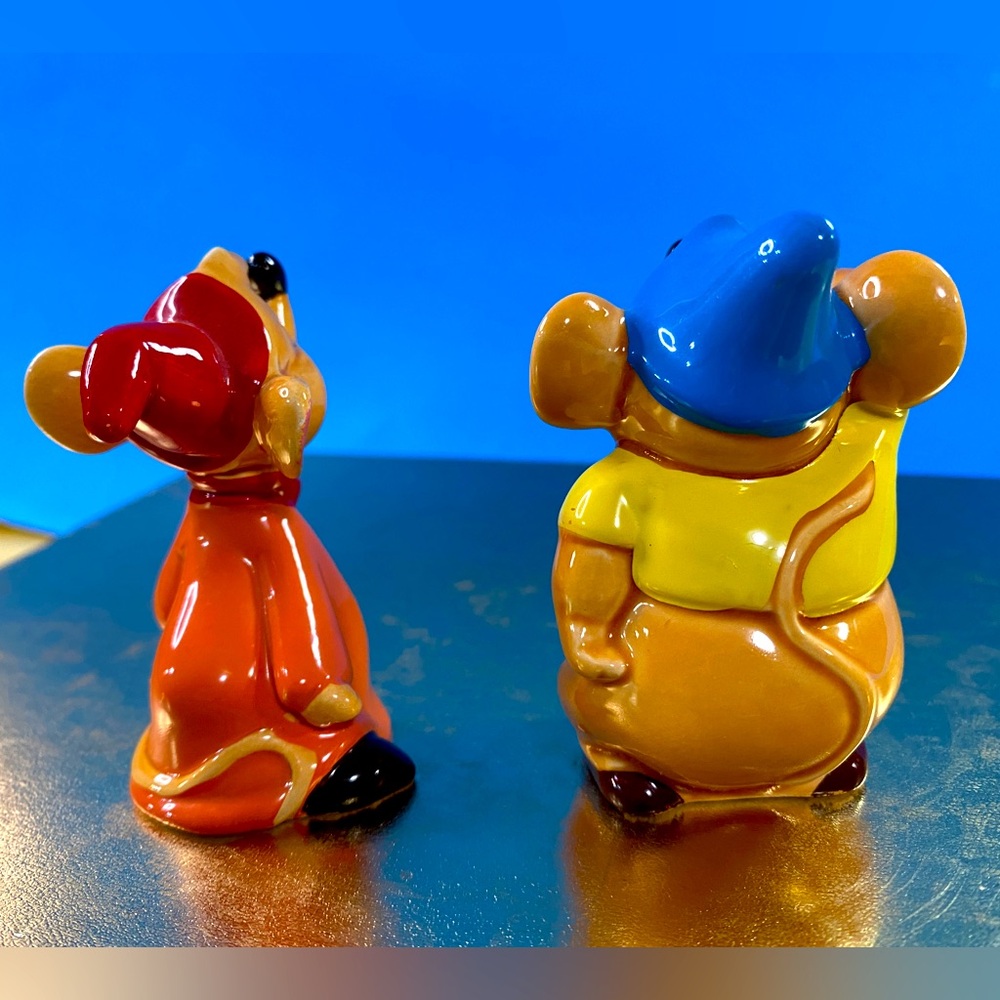 Walt Disney Vintage Classic Cinderella Mice Jaq & Gus Porcelain Figurines Japan - Picture 5 of 12